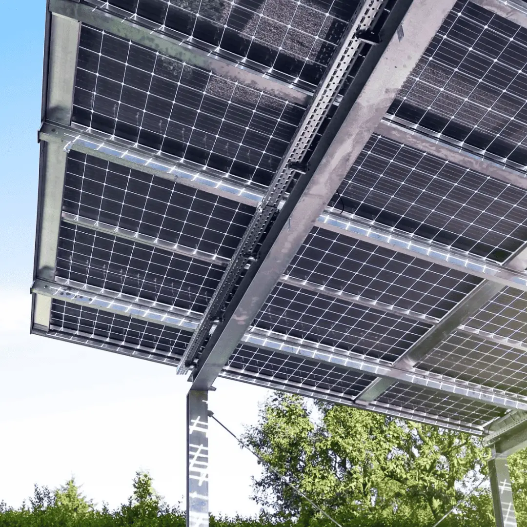 Ombrière photovoltaïque en entreprise
